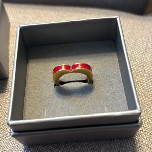Nib Dean Davidson Enamel Heart Ring size 7 *final price*